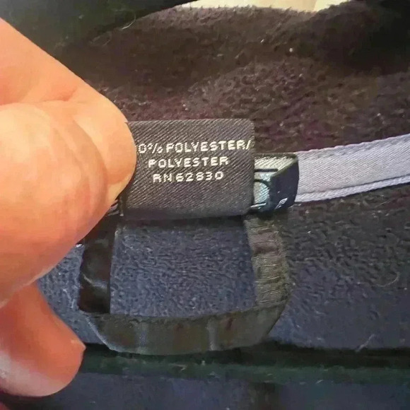 Lands End Fleece Jacket Periwinkle Full Zip size large 14-16 - Picture 8 of 8